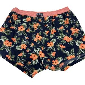 Original Penguin Mens XLarge Floral Print Boxer Shorts Navy Orange Cotton